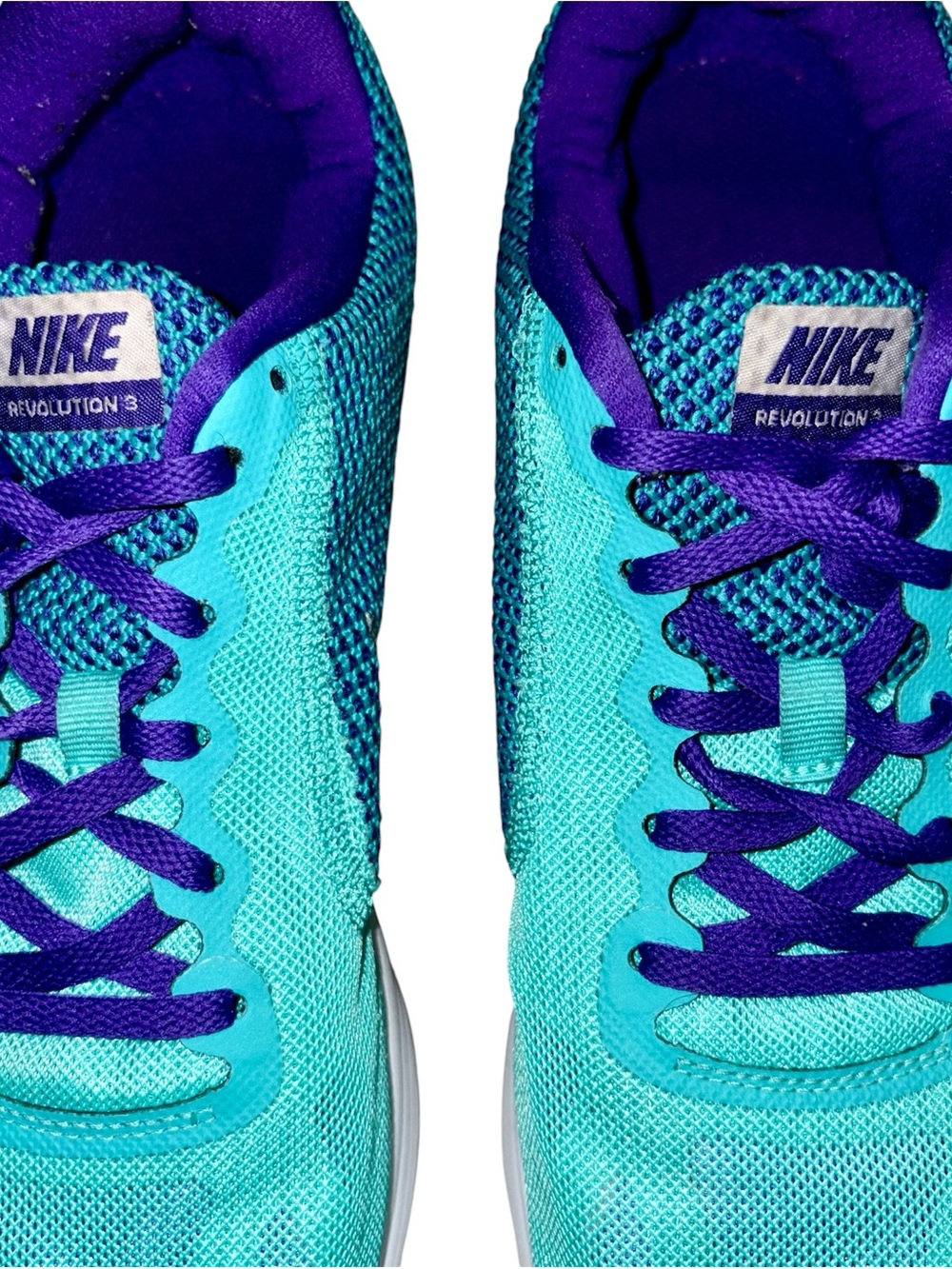 Nike Revolution 3 Women's Running Shoes | Hyper Violet Purple Teal - Picture 8 of 10